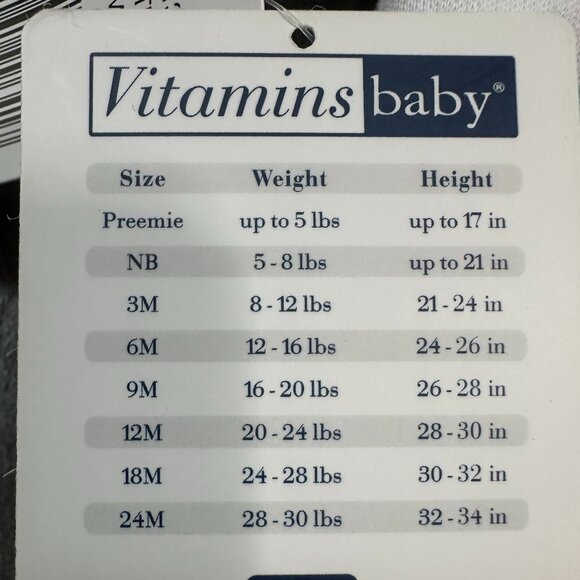 NWT Vitamins Baby 3 Piece Button Up Pajama Set.  9 Months - Picture 7 of 7
